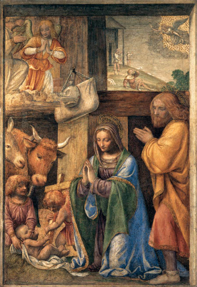 nativity and annunciation to the shepherds
